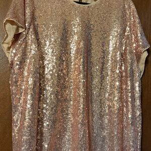 Torrid Champagne Sequin Top 3X